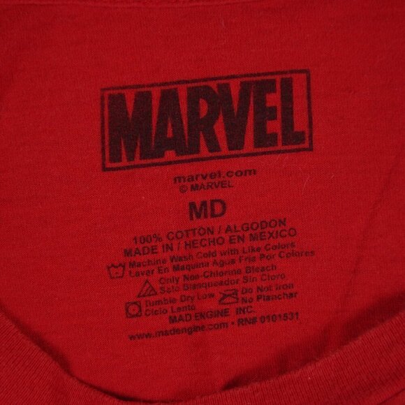Marvel Deadpool Men's Red T-Shirt Size Medium Marvel Costume - Picture 4 of 4